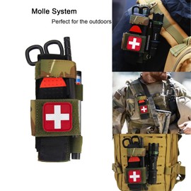 1000D Tactical Tourniquet Holder Molle Trauma Medcial Shears Holster TQ Pouch Tourniquets Pouches(Black)