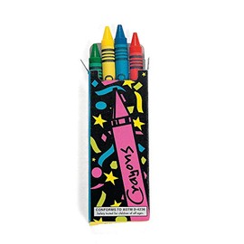 Bright Crayons - Basic School Supplies & Crayons(4 assorted crayons per box 2 dozen boxes per unit)