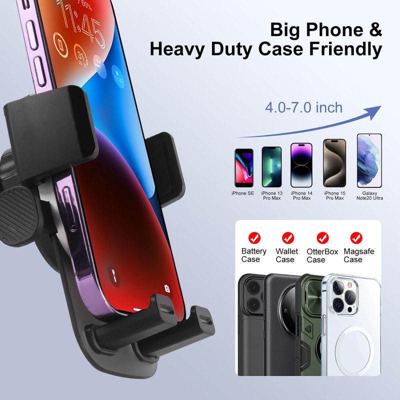 AVOMOCO Steel-Hook Air Vent Car Phone Mount Clip Military-Grade Shockproof