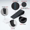 JQK Rubber Door Stopper Wedge, Black 2 Pack Soft TPR
