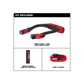 Milwaukee 400 Lumen LED Around The Neck Work Light Adjustable USB Charge