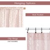 ASPMIZ Linen Pink Kitchen Tier Curtains 36 Inch Length, Double