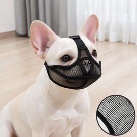 Toolzia Mesh Dog Muzzle - Adjustable Breathable for Short-Snout Breeds