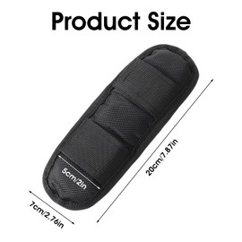 2 Pack Shoulder Strap Pad, Extra Thick Shoulder Strap Pad, Black Removable Luggage Bags Shoulder Strap Pads, Universal Replacement Shoulder Pad, Fastener Cushions for Shoulder Bags, Guitar Strap Pad