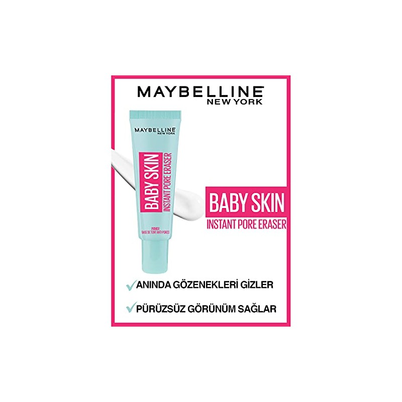 Maybelline Baby Skin Pore Eraser, Prebase de Maquillaje, Primer Hidrante
