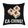 Ca-Ching Bau Cua Tom Cua Vietnamese Board Game Throw Pillow