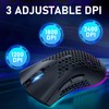 Wireless Lightweight Gaming Mouse Honeycomb with 7 Button Multi RGB