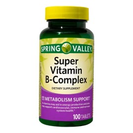 Complejo B  Vitamina B1 B2 B12 Ácido Fólico (100 Cápsulas)                                                                                            