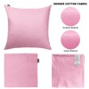 Thmyo 2 Pack 100% Cotton Solid Decorative Square Throw Pillow