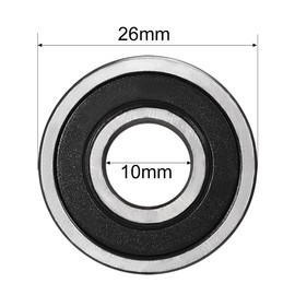 sourcing map Pack of 10 6000-2RS Double Sealed Ball Bearings 10mm x 26mm x 8mm Deep Groove Ball Bearings