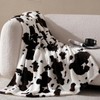 Cozy Bliss Cow Print Throw Blanket for Bed - Fuzzy