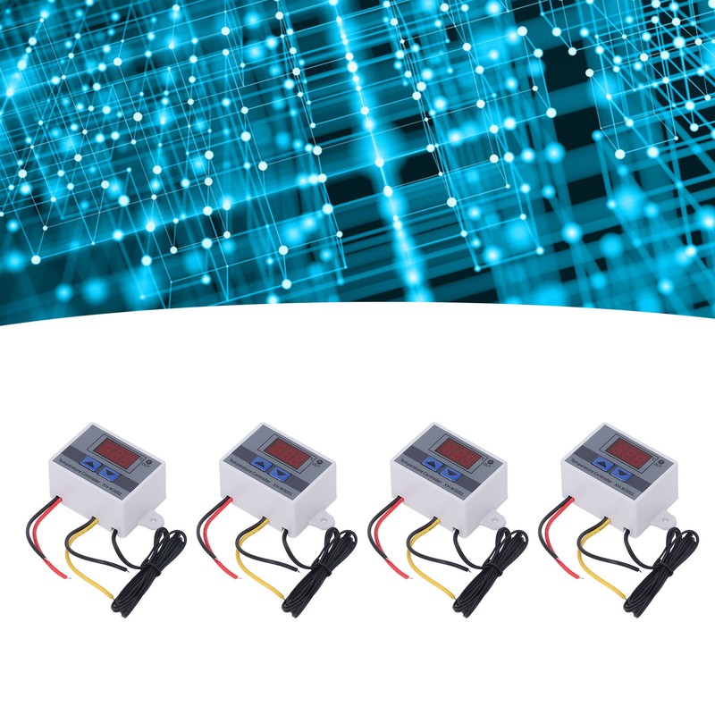 4Pcs Temperature Controller Digital Display Temp Regulator ‑50℃ to 110℃