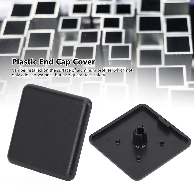 50Pcs End Cap Cover Black Plastic Fasteners for 2020/3030/4040 Standard