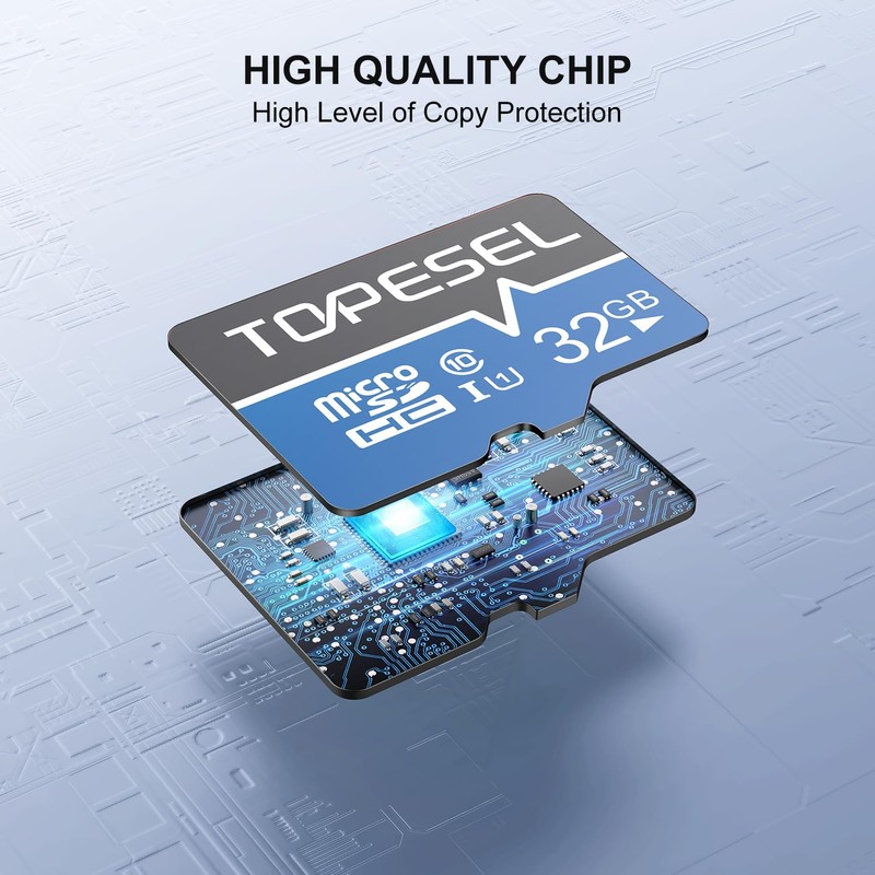 TOPESEL 32GB Micro SD Card 2 Pack TF Card Ultra