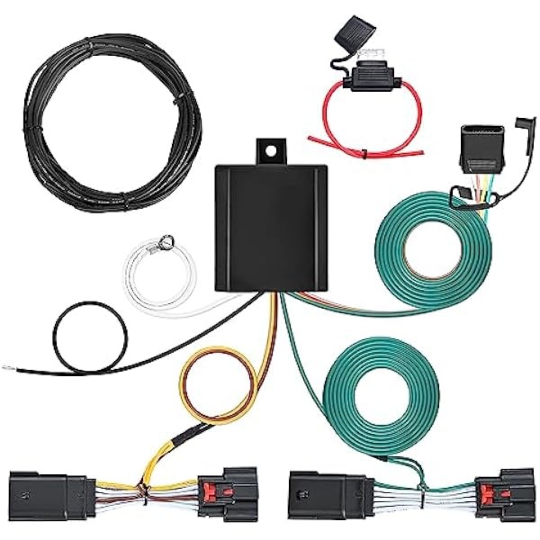 Nilight 4-Way Trailer Wiring Harness Kit 56407 Vehicle Side Custom