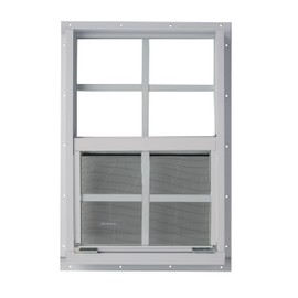 Shed Window 14x21 White - Vertical Slider with Tempered Glass & Bug Screen.