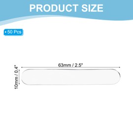 PATIKIL Clear Cabinet Door Bumper Strip 2.5 Inch, 5 Pcs Self Adhesive Rubber Bumper Stripes Glass Table Top Bumpers Silicone Door Slam Preventer for Cabinet Drawer Toilet Lid Furniture