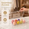 Vurixfo 4 Compartment Hair Accessories Organizer with Lid Clear Box