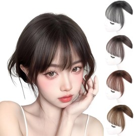 Bangs Wig, Partial Wig, Bangs, Wig, Whorl, Hairpiece, Top of Head, Point Wig, Women's Hair Hide No Barre, Easy Arrangement, Small Face, Thin Face, One Touch, Hair Extension, Momiage, Women's, Everyday