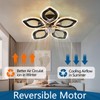 Dalouguan 21-Inch Ceiling Fan with Lights and Remote Control, Black