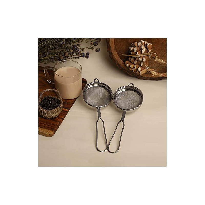 TMT Chai Tea Strainer - Small Stainless Steel Coffee &