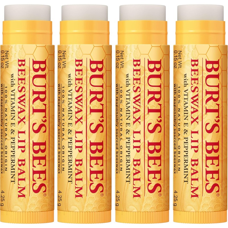 Burt'S Bees 100% Natural Moisturizing Lip Balm, Original Beeswax with