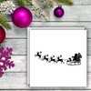 Newstamps Santa Claus with Sleigh Motif Stamp Made of Wood