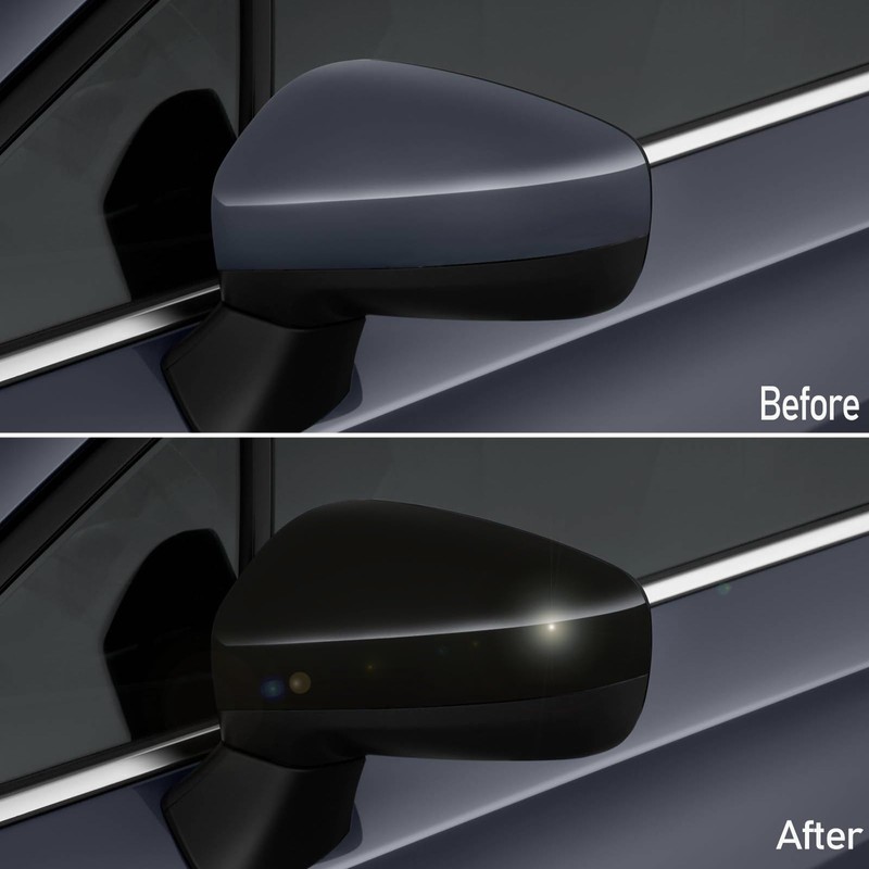 KYYET Gloss Black Side Mirror Cover Cap Fits For 2017