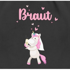 Shirtracer - Gym Bag Backpack - JGA Stag Night Women - Bride Unicorn, 01 black, Unit size