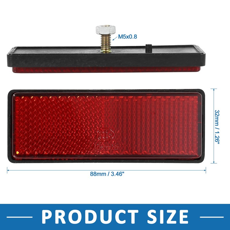 A ABSOPRO Pack of 2 motorcycle reflector warning reflective stickers