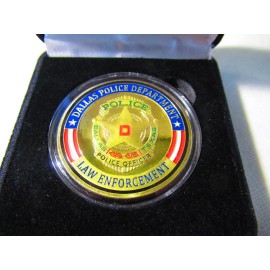 CITY OF DALLAS Police Dept. Challenge Coin w/ Presentation Box