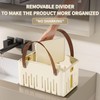 Portable Shower Caddy,Foldable Shower Caddy with Handle and Adjustable Divider,Plastic