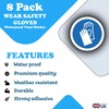 8 Pack - Protective Gloves Must Be Worn Stickers -