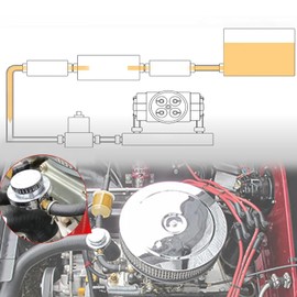 LVOUP Manual Adjustable 1-5 PSI Fuel Pressure Regulator Carburetor Carb Fuel Pump Kit