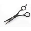 Professional Hair Cutting Scissors – Eye-catching Flower Details – Black, 14 cm, with Case