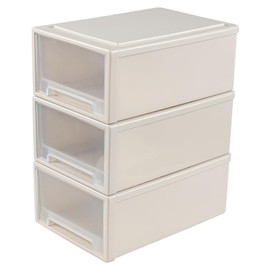 Neadas 13 Quarts 3 Packs Plastic Stacking Storage Drawers, Plastic Storage Drawer Unit