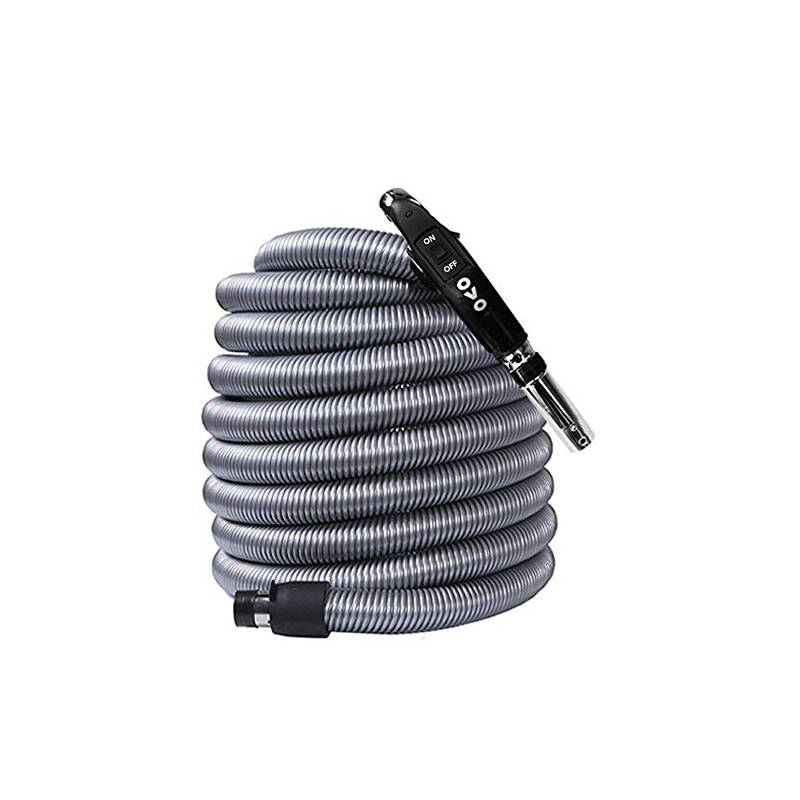 OVO Universal Central Vacuum 30ft Low Voltage Hose, Switch Control