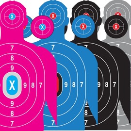 Heavy Duty Shooting Targets Paper - Targets for Shooting Range - Indoors & Outdoor Targets for Shooting Rifle - Gun Range Targets for Pistol Shooting - Handgun Shooting Range Accessories, 60