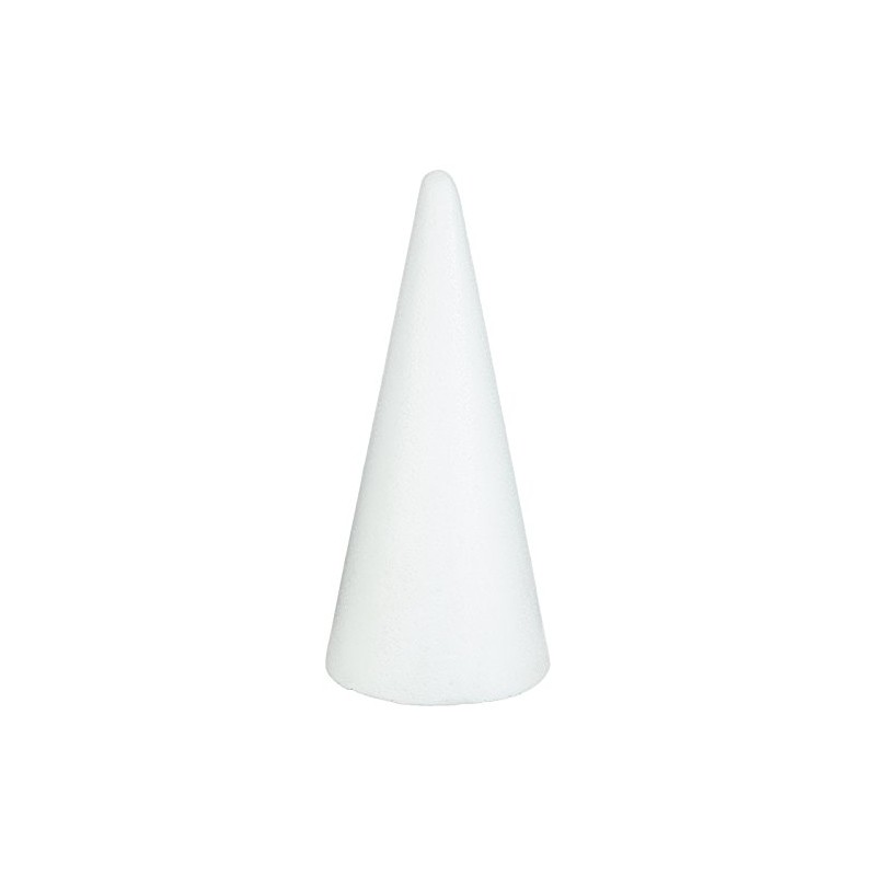 Glorex Polystyrene Cone, White, Height 260 mm 7610877430768
