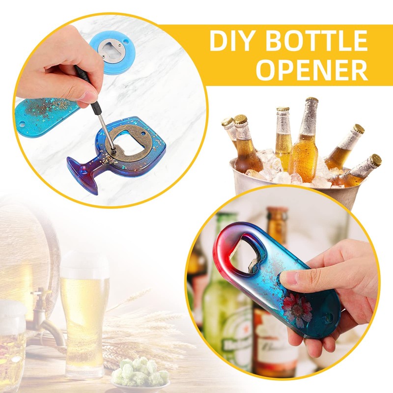 Ohiyoo 50 Set DIY Bottle Opener Inserts - Stainless Steel
