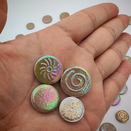 500g Mixed Round Ceramic Mosaic Tiles in 3 Sizes, Random Random Round Ceramic Mosaic Tiles, DIY Creative Ceramic Mosaic Tiles for Craft Plates, Flower Pots, Vases, Cups, Mosaic