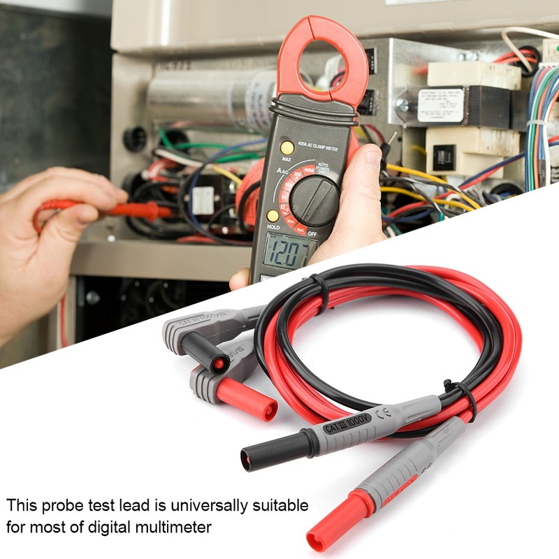 28Pcs P1300F Multifunction Replaceable Multimeter Probe Test Lead Kits 4mm