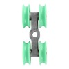 2Pcs UShaped Wheels Stainless Steel 4Wheel Small Rollers Shower Door