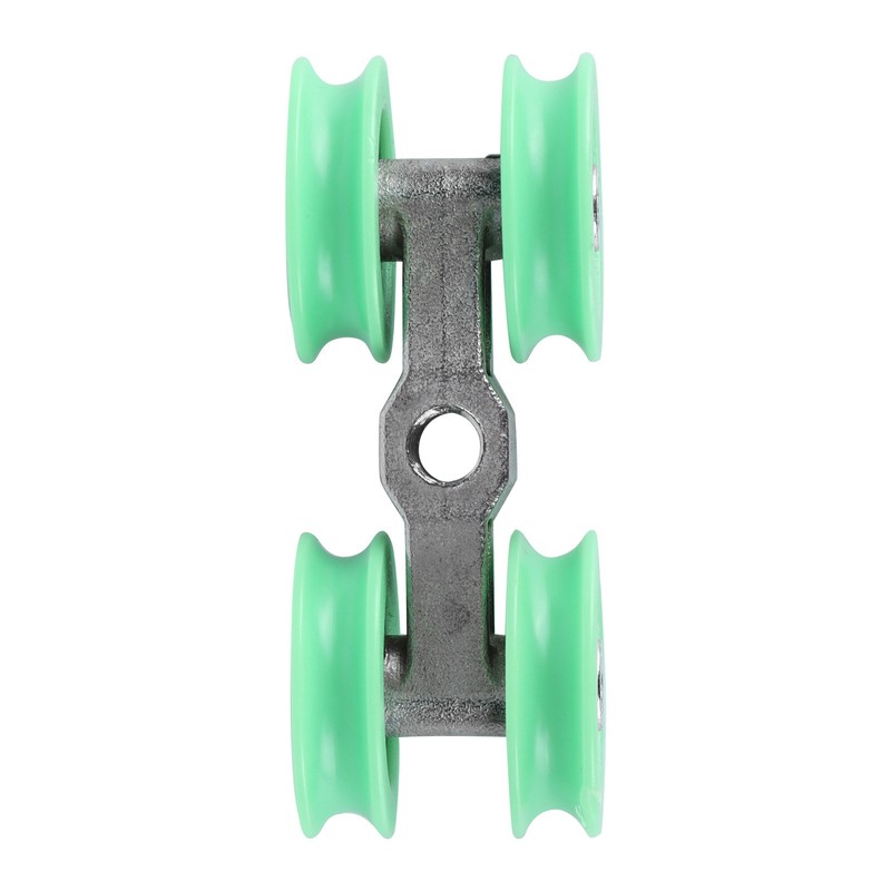 2Pcs UShaped Wheels Stainless Steel 4Wheel Small Rollers Shower Door