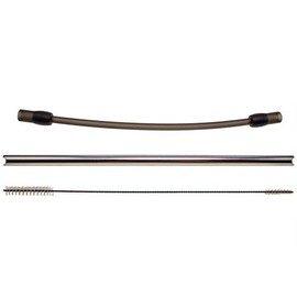 Milk Hose Set 12004554 + Stainless Steel Milk Tube 13962 + Double Brush 3/7 mm Compatible with Siemens EQ6, Bosch VeroAroma Fully Automatic Coffee Machines
