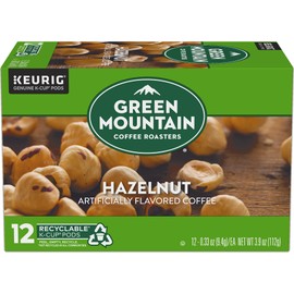 Green Mountain Coffee Roasters Hazelnut Keurig Single-Serve K-Cup pods, Light Roast Coffee, 12 Count