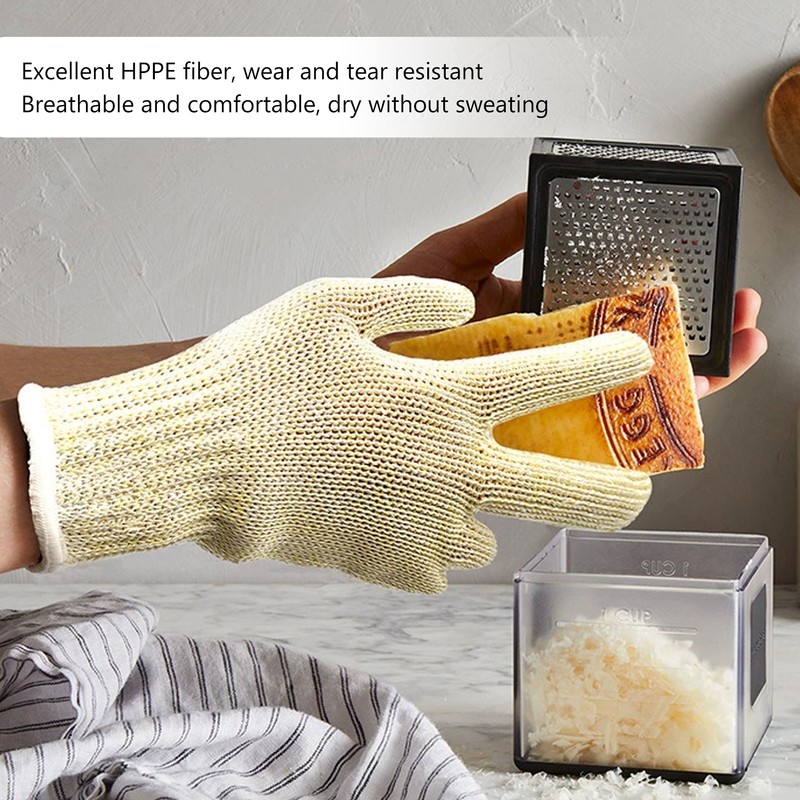 A8 Cut Resistant Gloves HPPE Fiber Food Grade Kitchen Hand