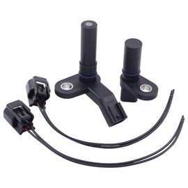 MOTOKU Engine Camshaft Crankshaft Position Sensor with Wire Connectors Kit for Ford Jaguar Lincoln Mercury Expedition Mustang Excursion Explorer E150 E250 F150 F250 F350 F450 F550 Town Car Navigator