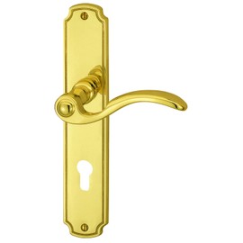 ALPERTEC Door Fittings Rebeca - Polished Brass For Front Doors 32410273 PZ Door Handle Set Door Fittings Door Handle