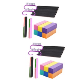 Healvian 2sets Brush Polishing Files Professional Manicure Tool for Fingernails Toenails Polishing for Nail Art Enthusiasts